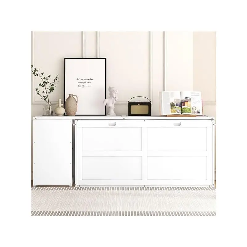 

Кровать Murphy размера «queen-size» с вращающимся столом, белая отделка