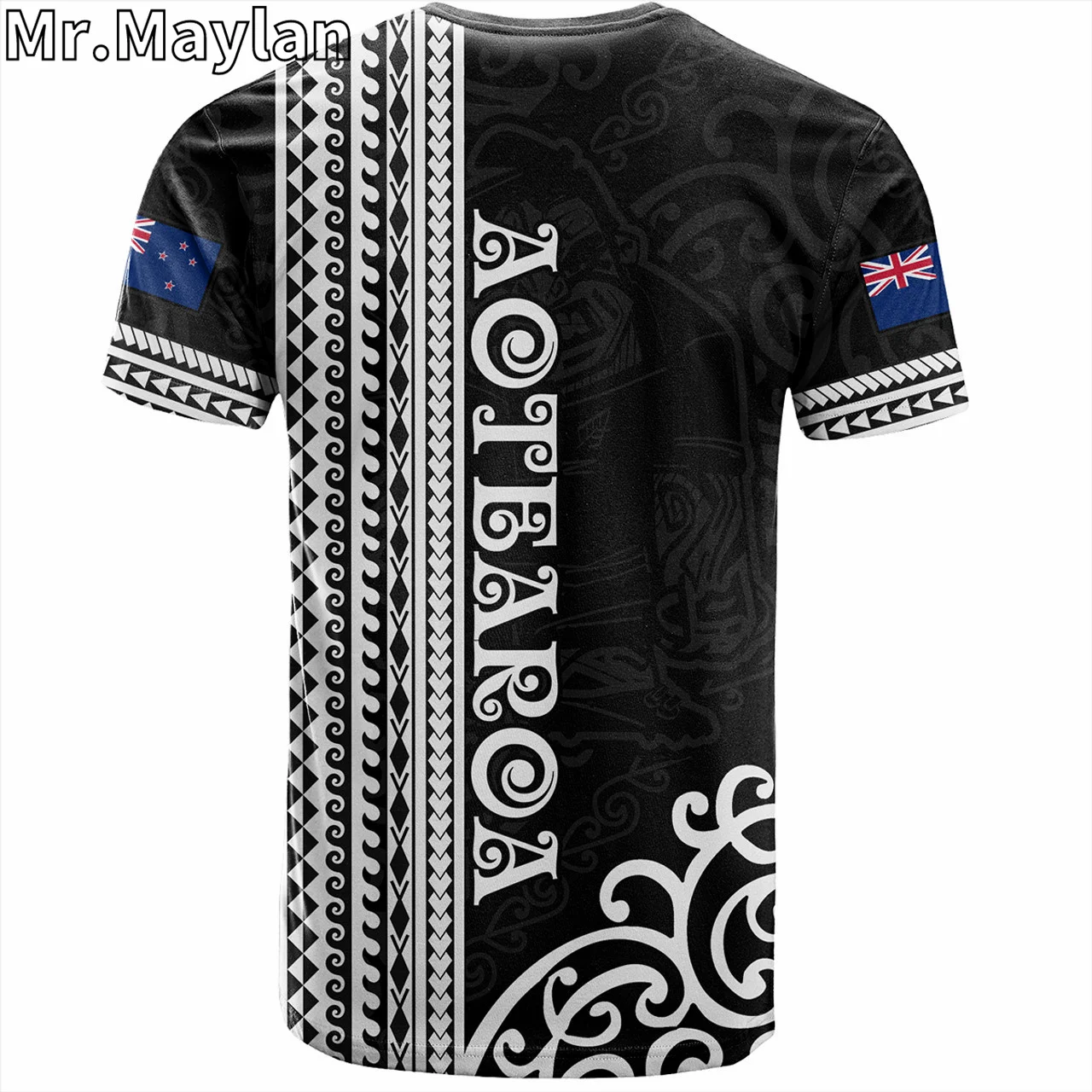 Personalised 3D New Zealand T-Shirt NZ Rugby Silver Fern And Map Maori Tribal Blac Tshirt Men Women Streetwear Unisex Tee Tops-8