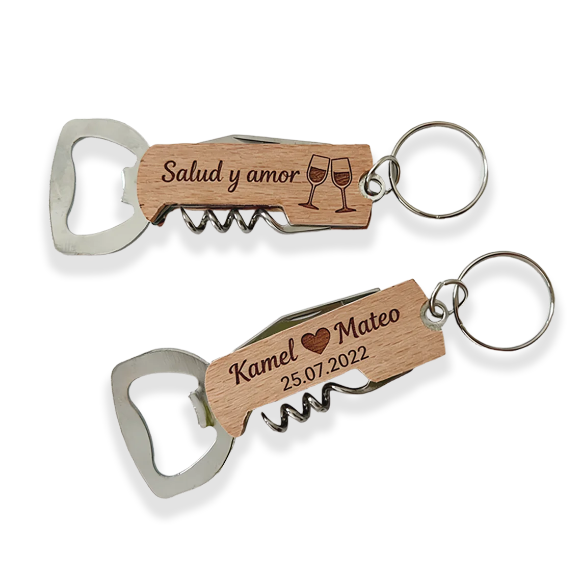 20pcs/50pcs Personalized Beer/Wine Bottle Opener Portable Keychain Wedding Name Party Logo Custom Bar/Bat Mitzva Favor Gift