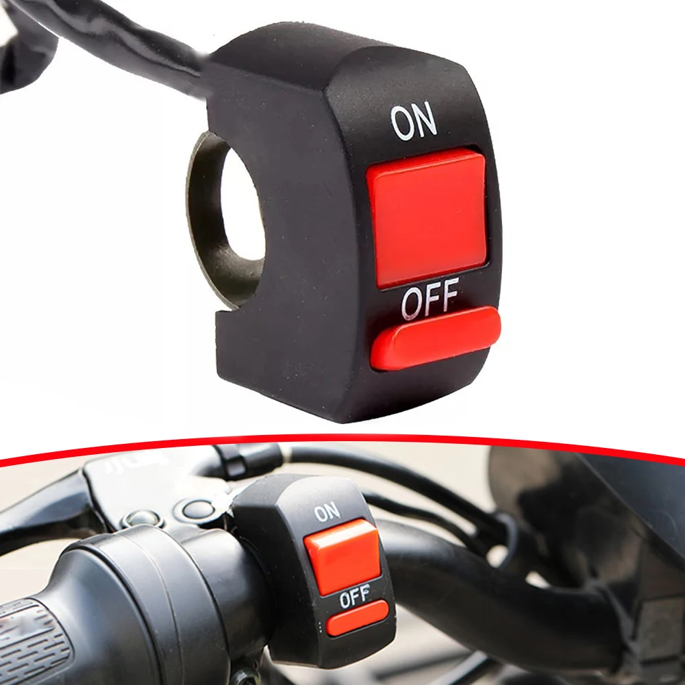 

1pcs Universal Motorcycle Handlebar Flameout Switch Motorbike ON OFF Button for ATV Bike Headlight Signal Lamp Control Buttton