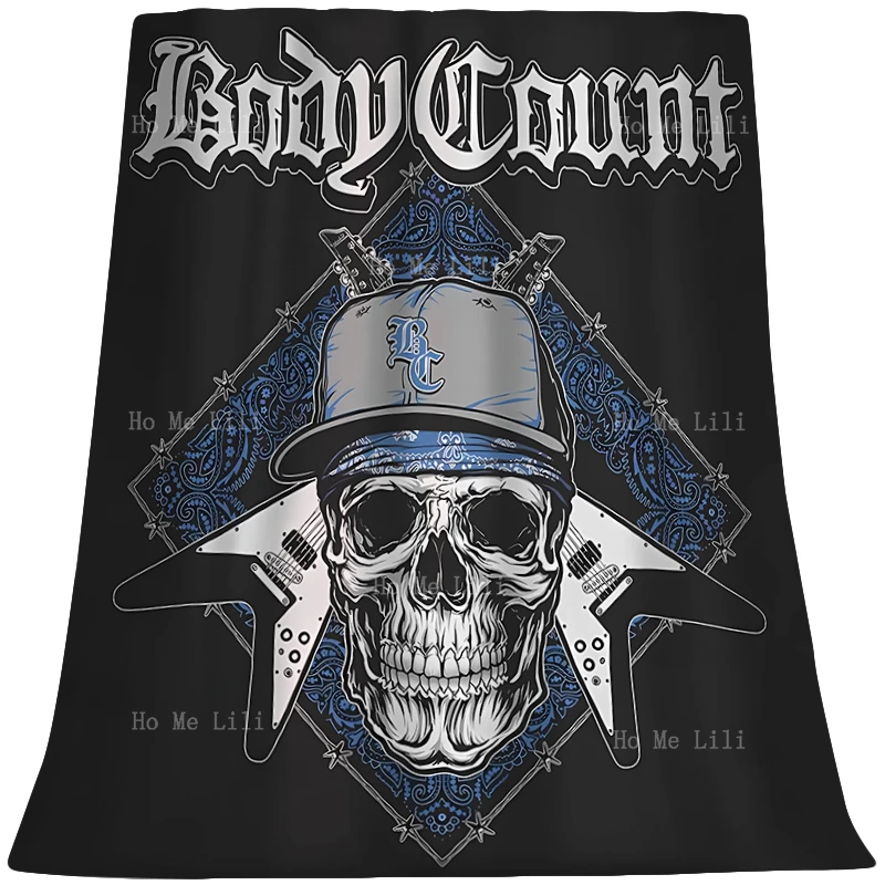 

Body Count Attack Skull Flannel Blanket For Couch Chair Living Room Bedroom Applicable