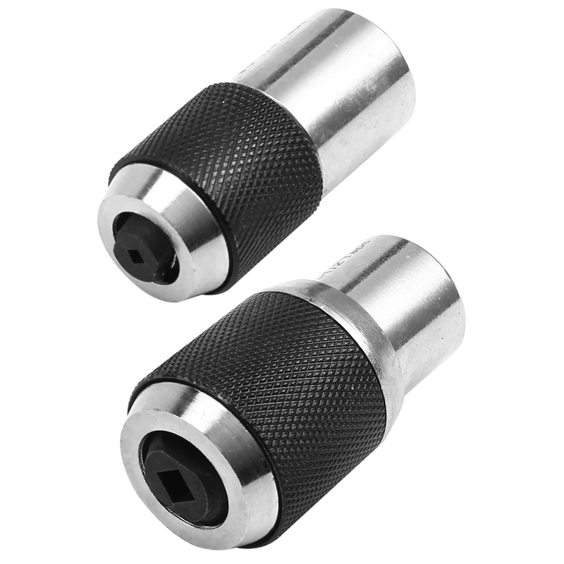 2Pcs Tap Socket Ratchet Tap Wrench 3/8Inch Drive Hand Tool 1/4-1/2 Taps,0-1/2 Taps Tapping Socket Set  Tap Socket Adapter