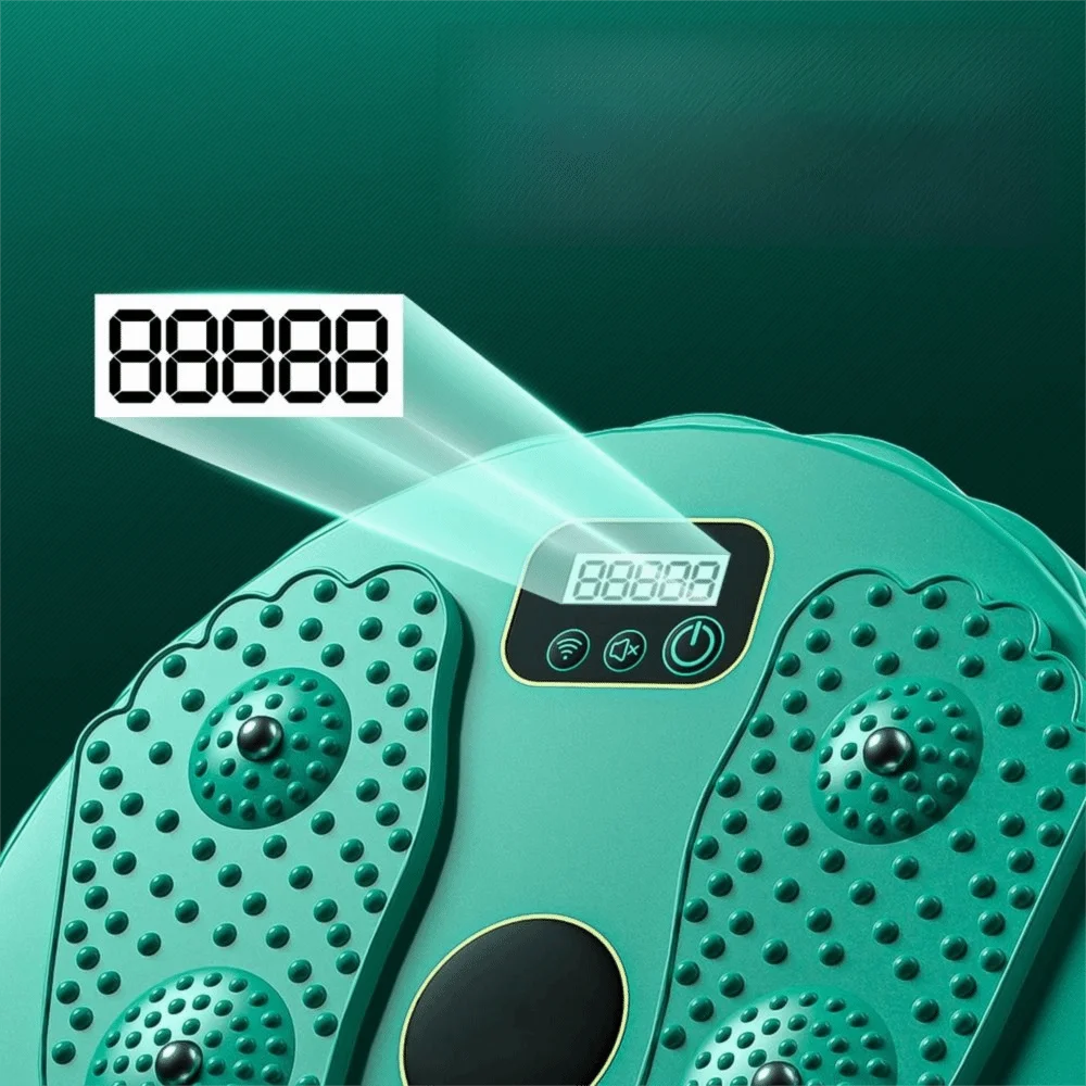 

Electronic LCD Display Twisting Waist Disc Non-Slip Base Rotatable Assist Fitness Slim Machine Foot Massage
