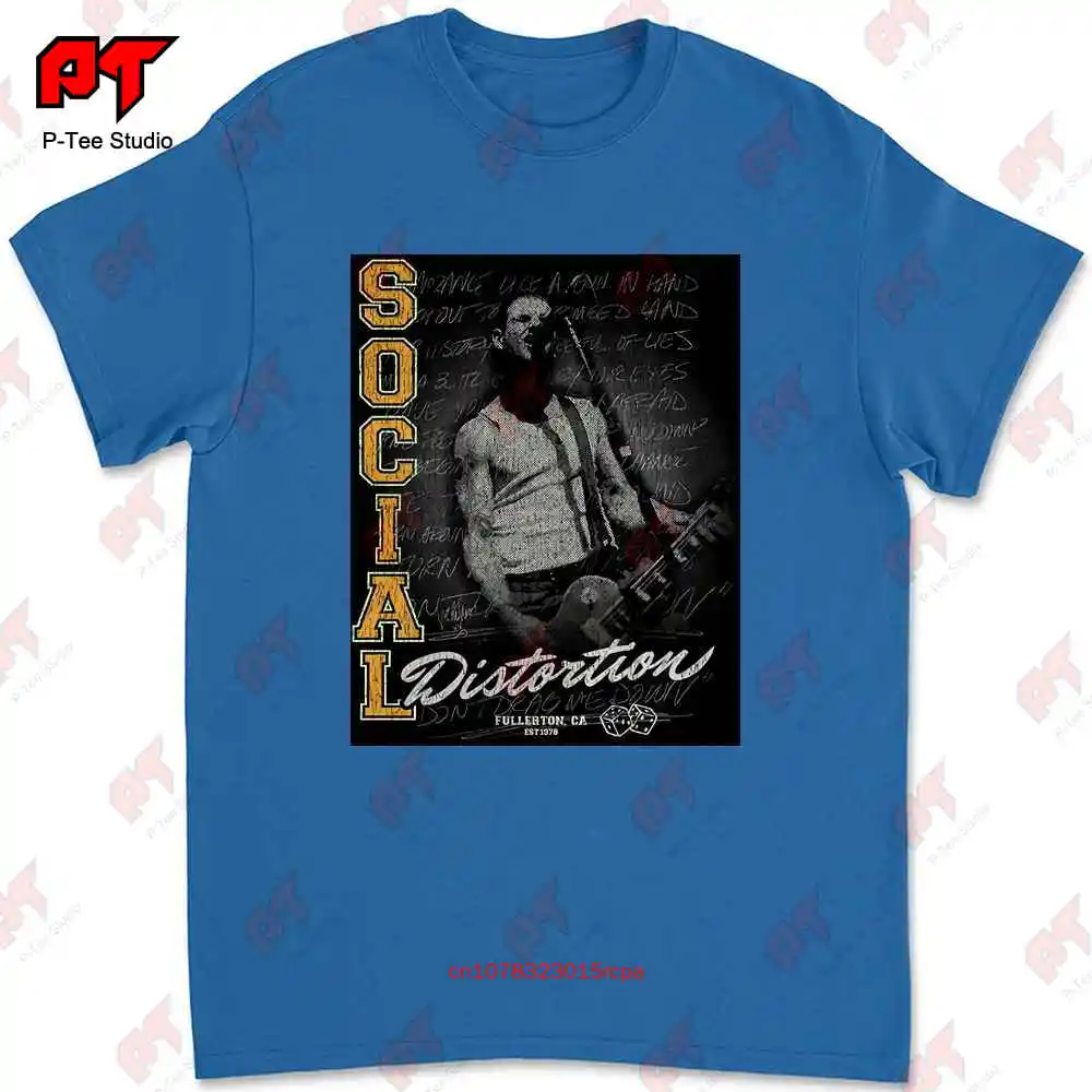Social Distortion Athletics Distressed Band Logo T-shirt DEO5 image 3