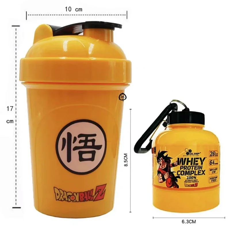 Dragon Ball Sport Fitness Trinkbecher Flasche Anime tragbare Molke Protein Pulver Box Milch shake Misch becher Outdoor-Behälter