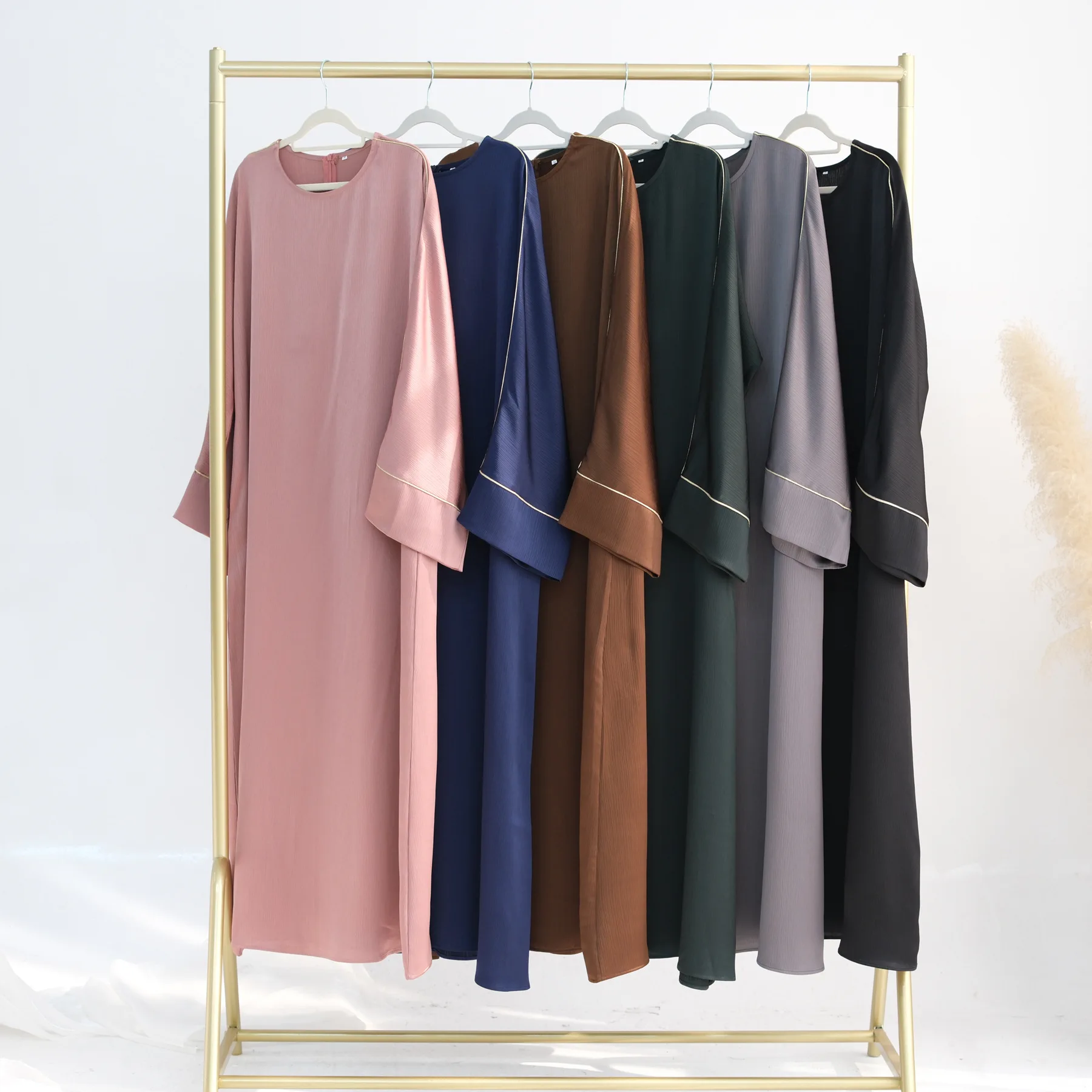 

6 colors Women Muslim Abaya Long Dress Sequin Kaftan Robes Malaysia Dubai Arab slamic Clothing Caftan Elegant Splice Maxi Dress