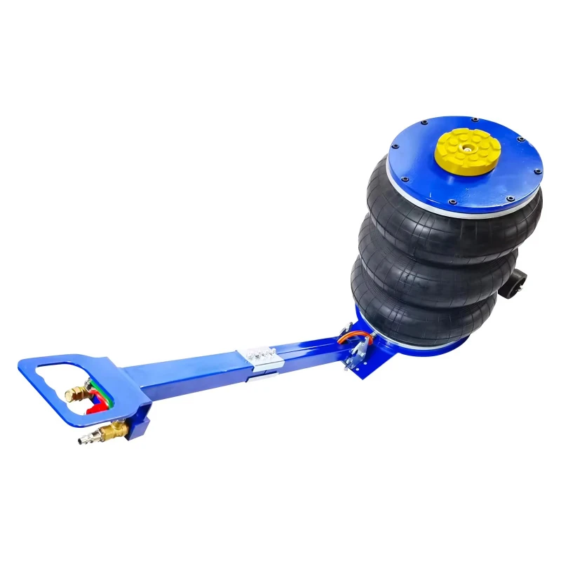 

High quality 3 ton portable pneumatic car repair jack 5t stainless steel material white car airbag