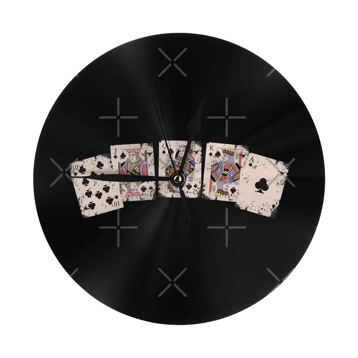 ロイヤルフラッシュポーカー壁掛け時計部屋の装飾時計壁掛け時計