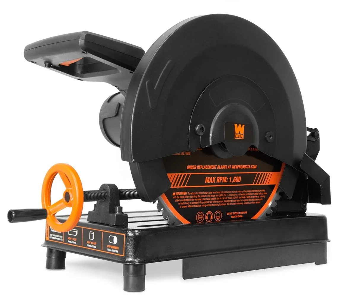 15-Amp 14-Inch Multi-Material Cut-Off Chop Saw with Carbide-Tipped Metal-Cutting Saw Blade