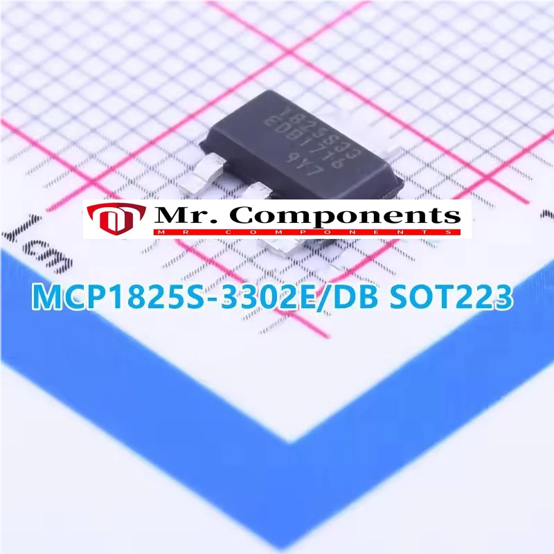 10PCS MCP1825S-3302E/DB MCP1825ST-3302E/DB SOT223 3.3V 500mA, Low Voltage, Low Quiescent Current LDO Regulator New