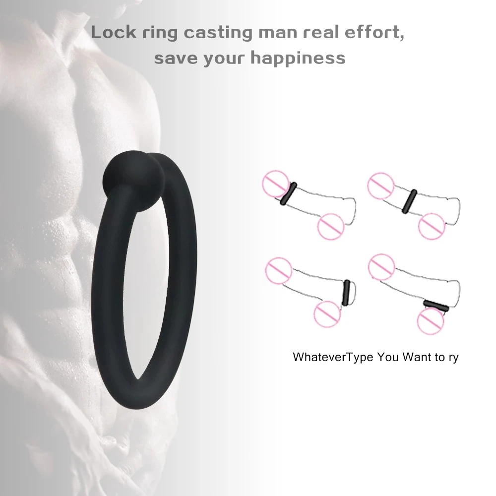 Reusable Penis Ring Silicone Male Delay Ejaculation Cock Rings Sex Toys for Men Time Lasting Scrotum Penis Sleeve Adult Toy Shop