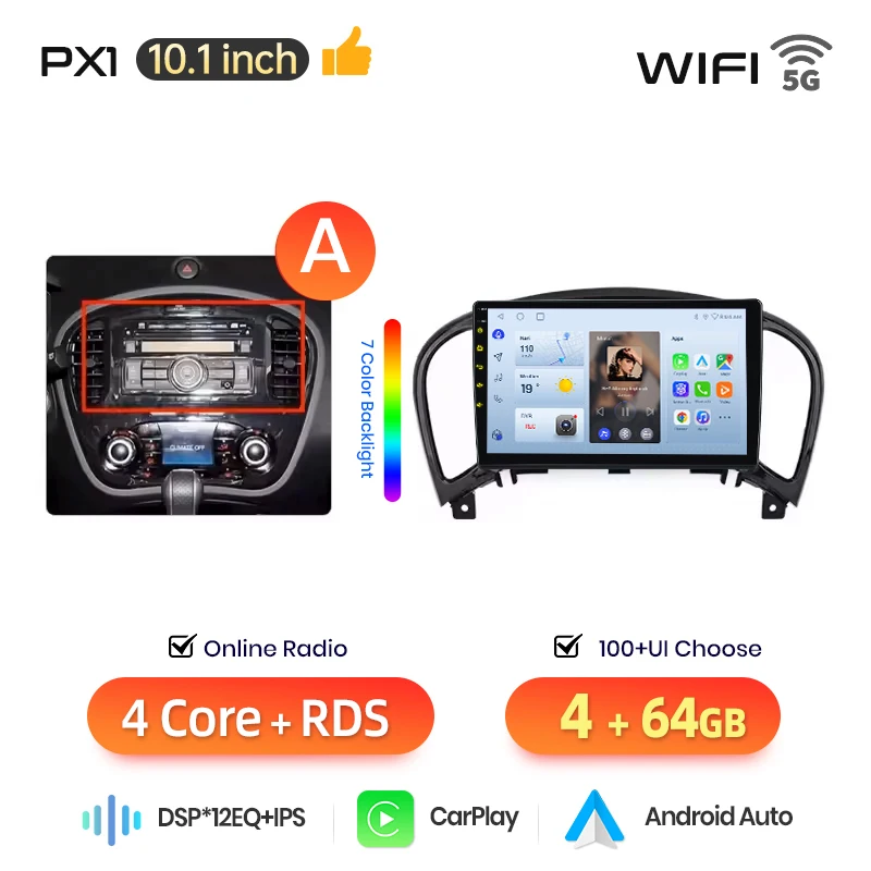 AWESAFE Draadloze CarPlay Android Auto Radio voor Nissan Juke YF15 2010-2014 Auto GPS Navigatie Plug and Play met SWC CANBUS RDS DSP BT