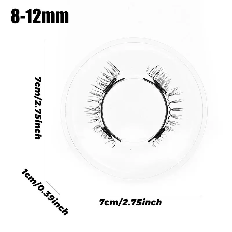 1Pair Natural Look Magnetic Eyelashes Easy to Wear Reusable Magnetic Lashes Kit Wispy Magnetic Eyelashes with Applicator