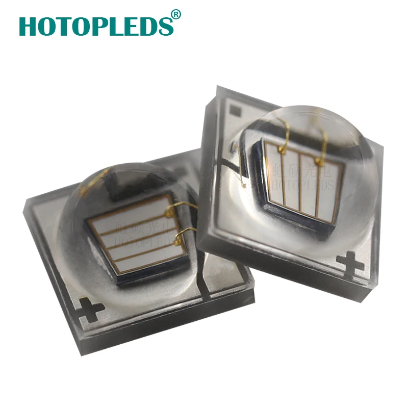 عالية الطاقة 3 واط مصلحة الارصاد الجوية الضوء الأزرق LED حبيبات مصباح مستديرة متفاوتة الأحجام 450nm-475nm السيراميك الأسماك رقاقة الأمثل لتطبيقات الإضاءة