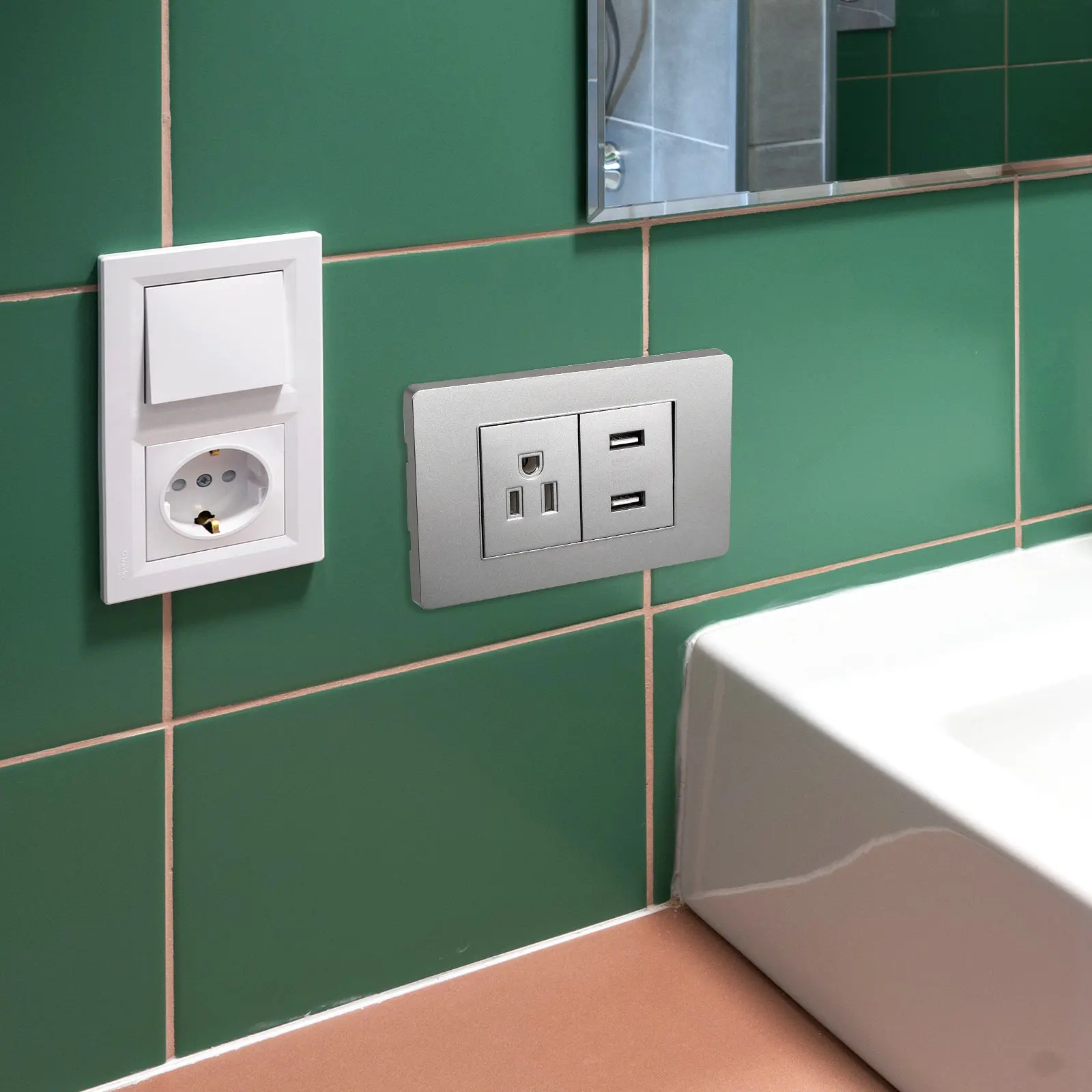 

Многофункциональная электрическая розетка с американским штекером для дома, офиса, настольной лампы, настенного крепления, бытовая настенная розетка