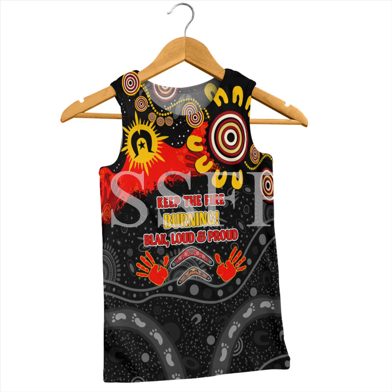 Custom Name Indigenous Australia Aborigine Vest Culture Vintage Tattoo 3DPrint Summer Tank Top Harajuku Sleeveless Casual V1