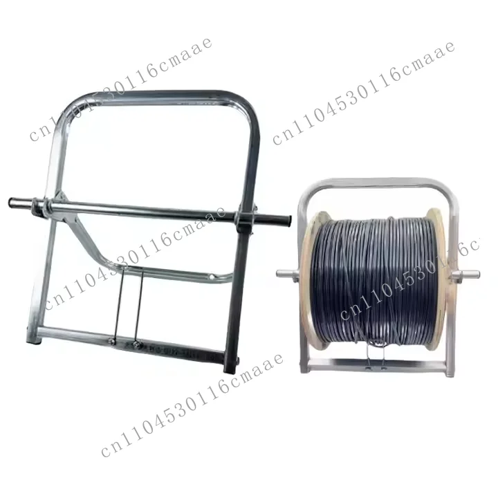 Galvanized Pipe Steel Frame Dispenser Holds Cable Rolls