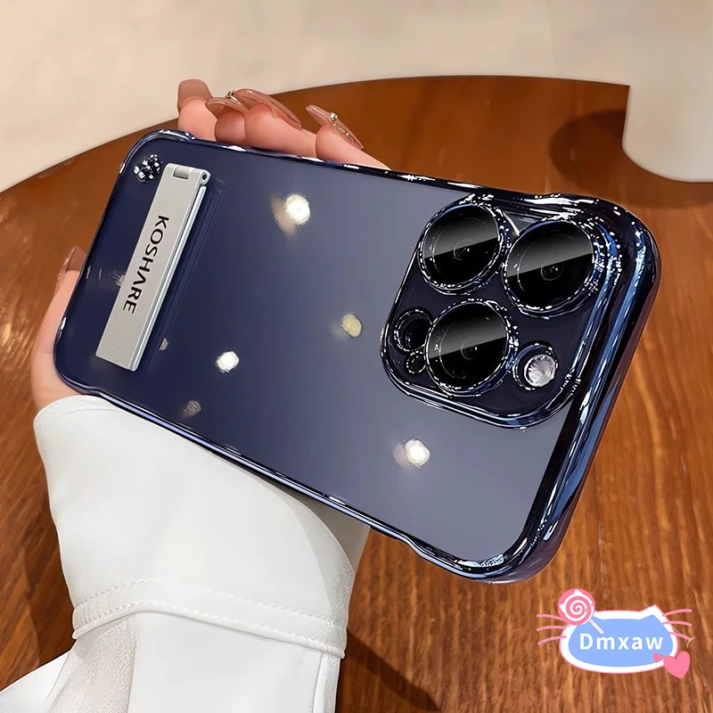 Для Vivo Y75 4G S10 V21 V21S S9E Y73S Y200 5G V20 Pro V15 Z5X Nex 3 Чехол для телефона Металлическая подставка Безрамный прозрачный жесткий чехол