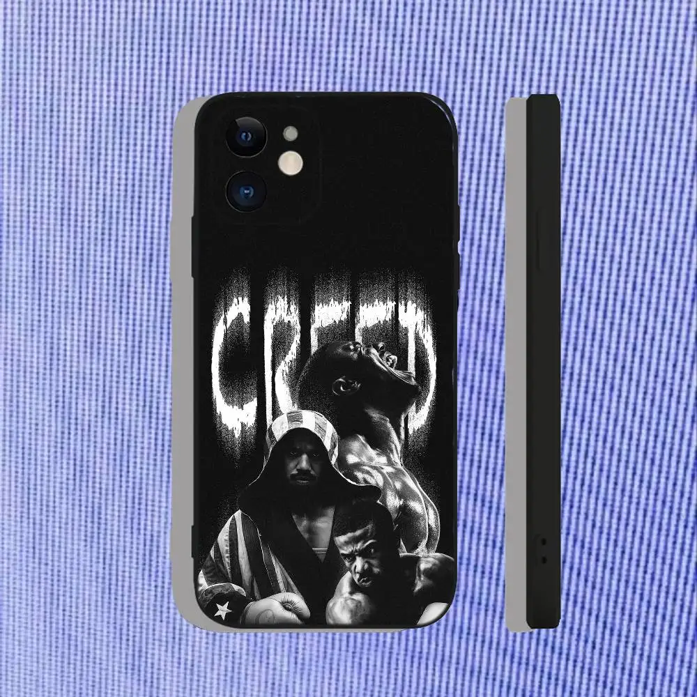 حافظة هاتف C-Creed Movie Boxing لهاتف iPhone 17,16,15,14,13,12,11,Pro,Max,Plus,Air,X,XS,XR,SE,8,7,Mini,Soft Black Funda #6