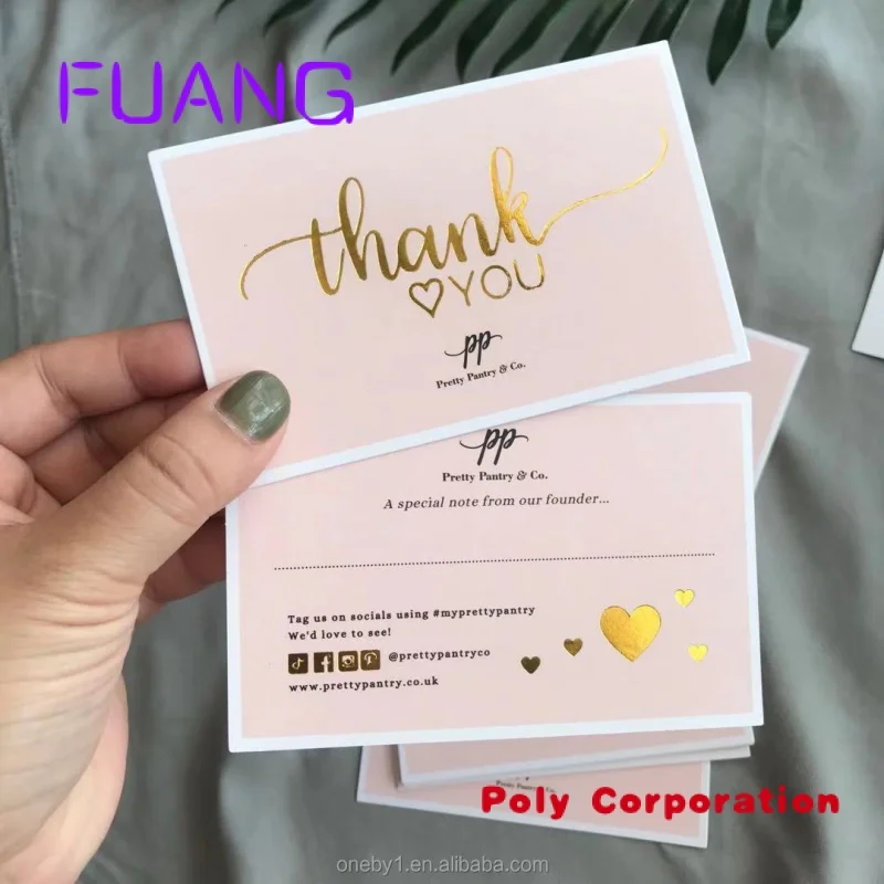 

Custom Low MOQ High quality Luxury custom metallic foil logo business card/postcard/wedding card/thank you card