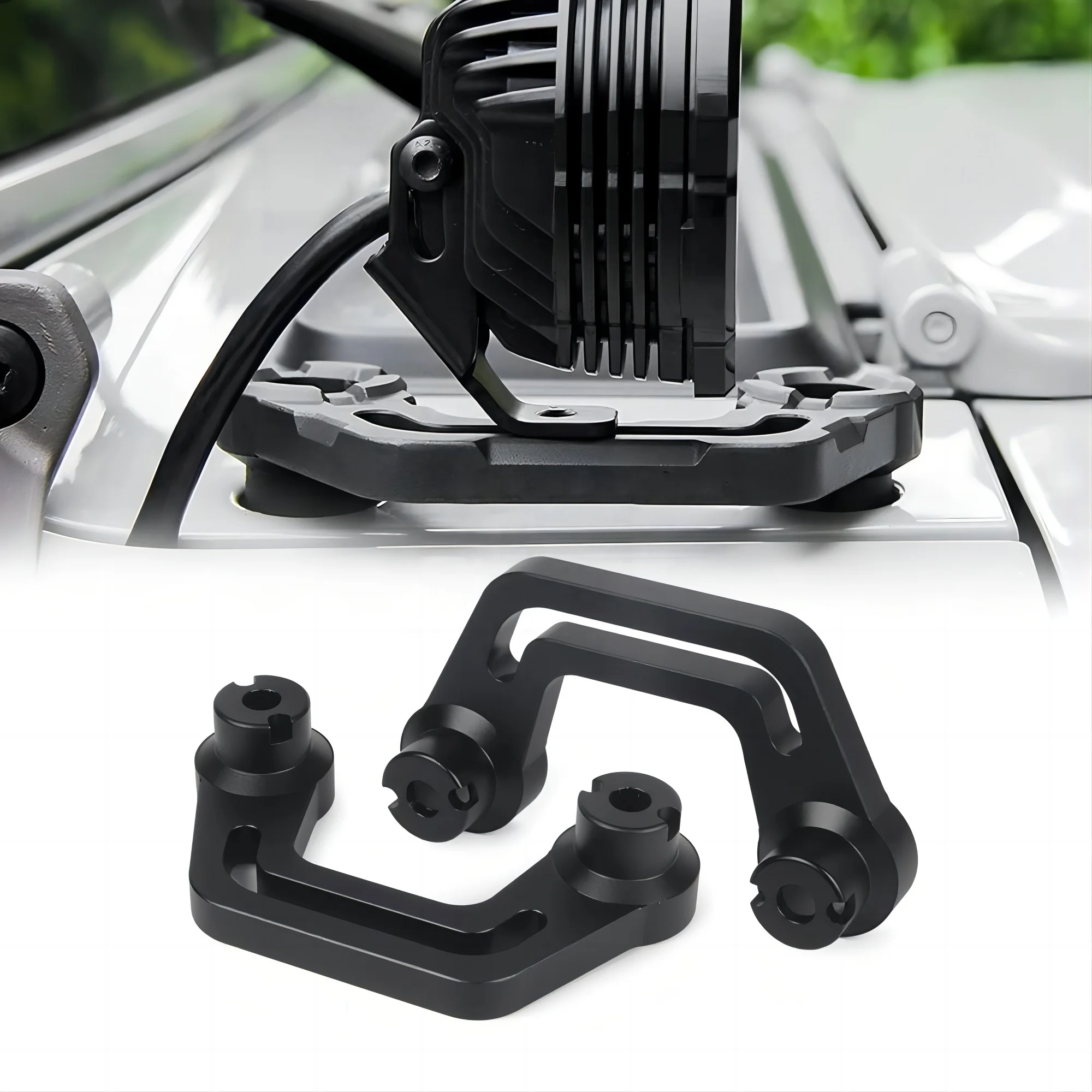 

Aluminum 1 Pair Light Mounting Brackets for 2018-2022 Jeep Wrangler JL/JLU 2020 2021 2022 Gladiator JT A-Pillar Windshield