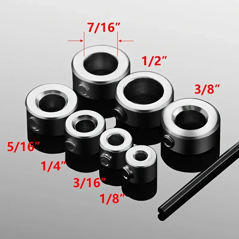 Woodworking Drill Stop Collar Set 3mm-16mm Drilling Bit Depth Stopper Ring Stainless Steel Stopper Ring Drill Locator Bit