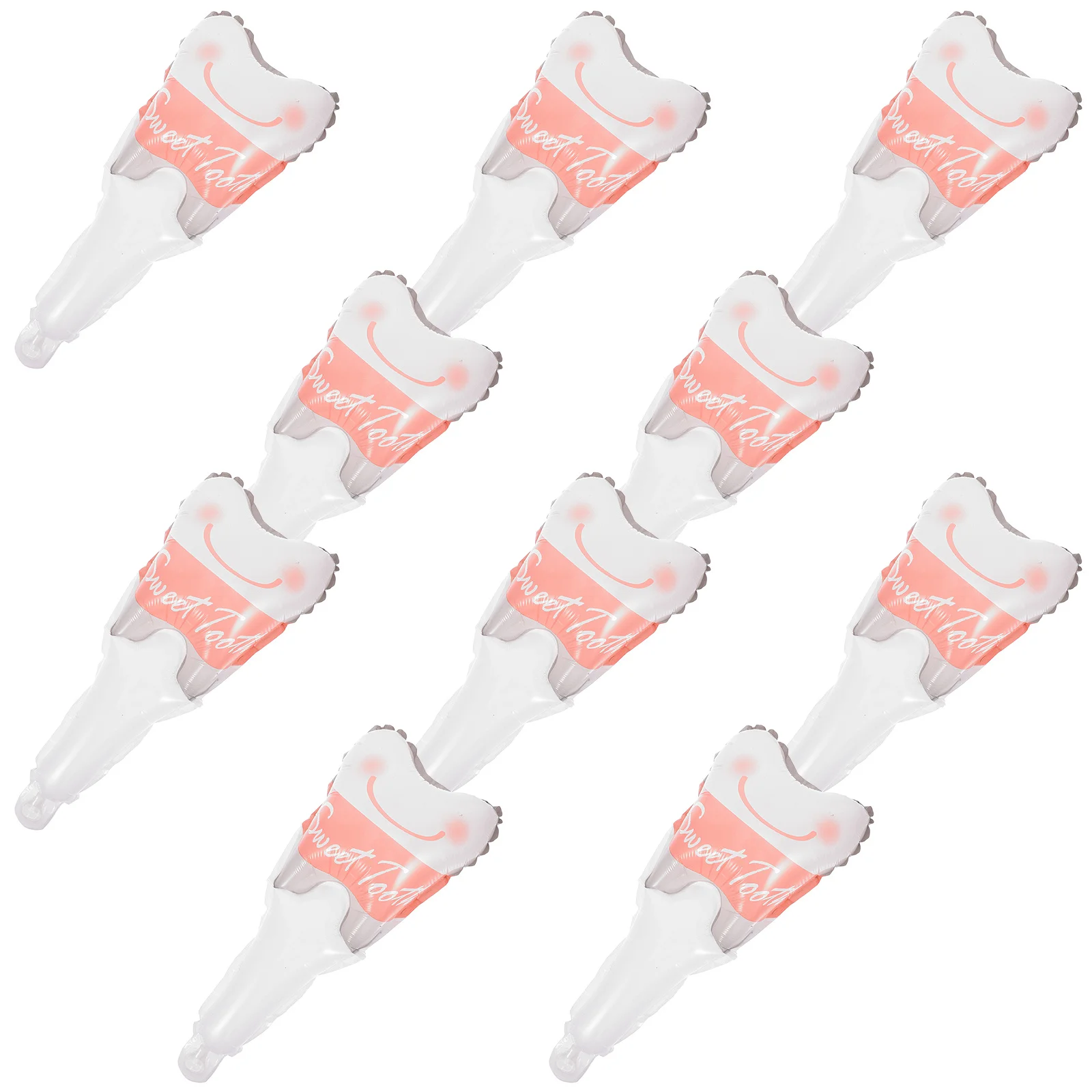 

10Pcs Inflatable Tooth Balloon Handheld Party Decor Birthday Baby Shower Festival Wedding Christmas Easter Balloon Supplies