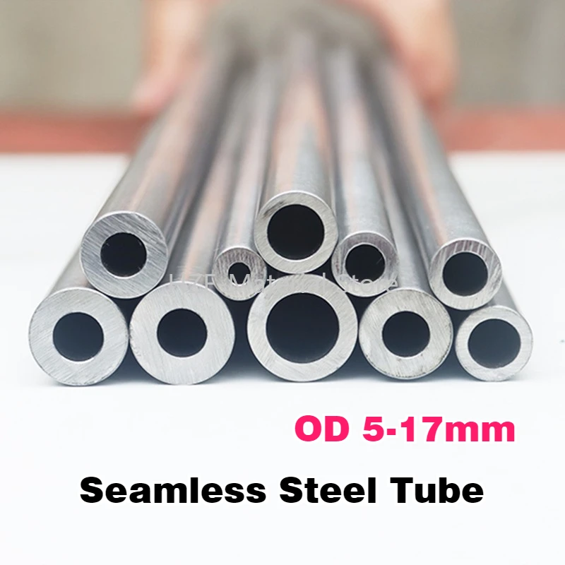 1-2Pcs Length 500mm Small-diameter Precision Seamless Steel Tube OD 5mm 6mm 7mm 8mm 10mm - 17mm Carbon Steel Capillary Pipe