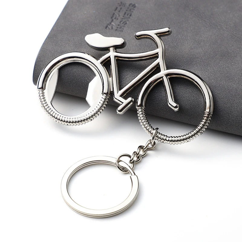 Key Chain Gift for Bicycle Lover Zinc Alloy Keychain Bottle Opener Keyring Beer Soda Bottle Opener Bike Shape Kitchen Gadget