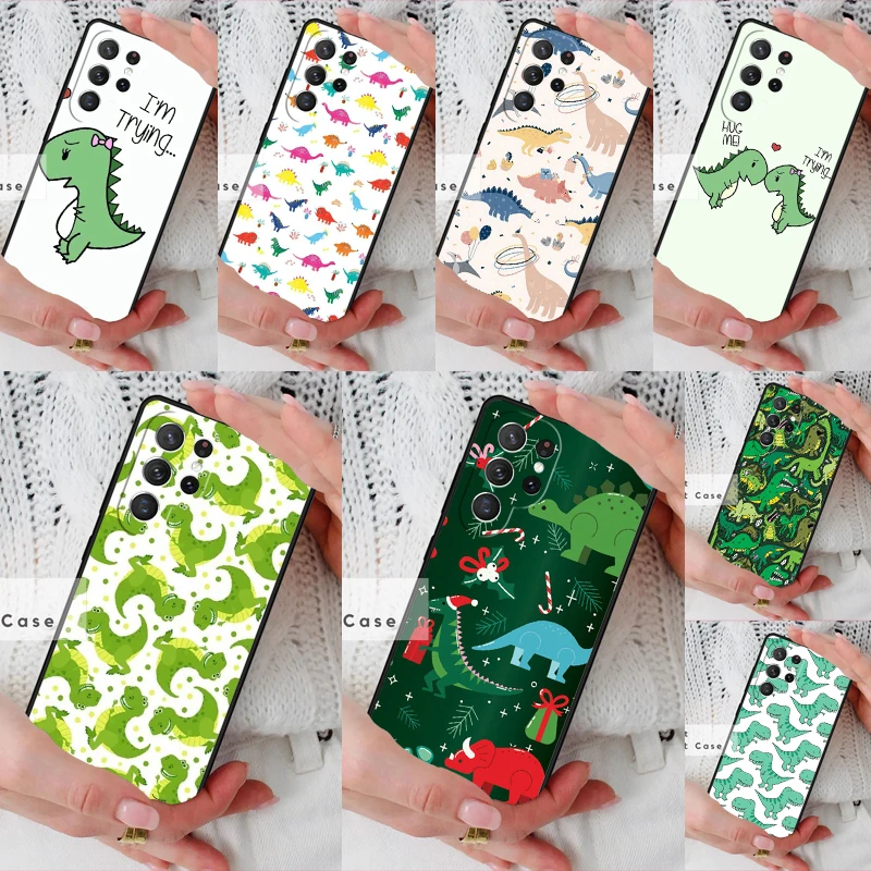 Cute Baby Dinosaur Phone Cover Case for Samsung Galaxy S26 Ultra S20 FE Note 10 S24 S23 S21 S25 Plus S22