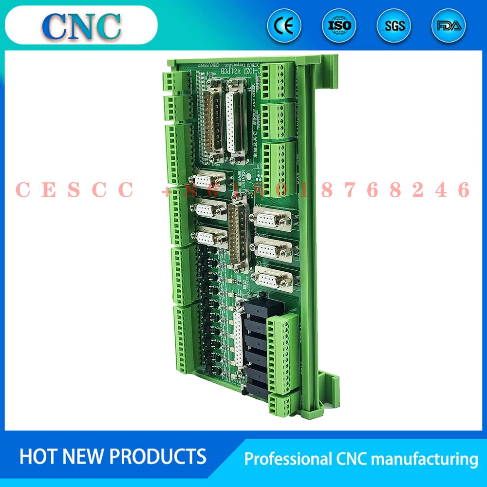 New Io Board Integrated Adapter Board With 4pcs Db25 Parallel Port Cable For Xc609 Xc709 Xc809 Series G Code Controller