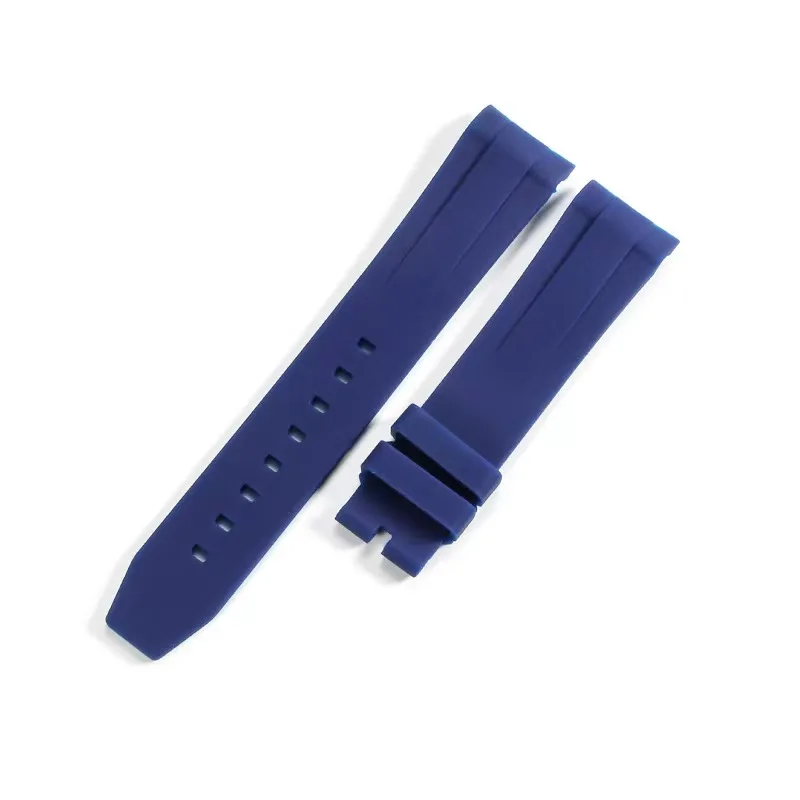 Suitable for  watch strap black t strap 20mm arc mouth silicone strap male image 3