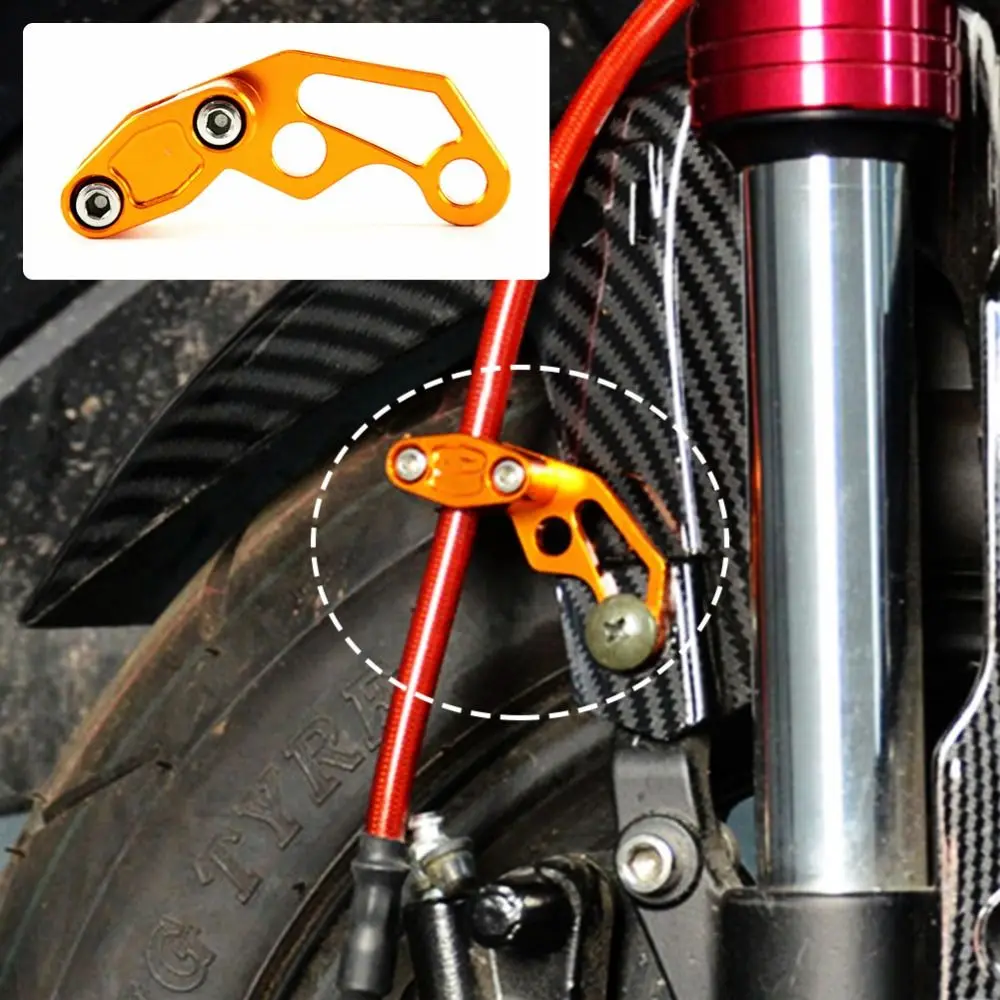 Brake Cable Motorcycle Oil Hose Clip Aluminum Alloy Oil Hose Pipeline Brake Line Clamp Modified for Honda /Yamaha /Suzuki