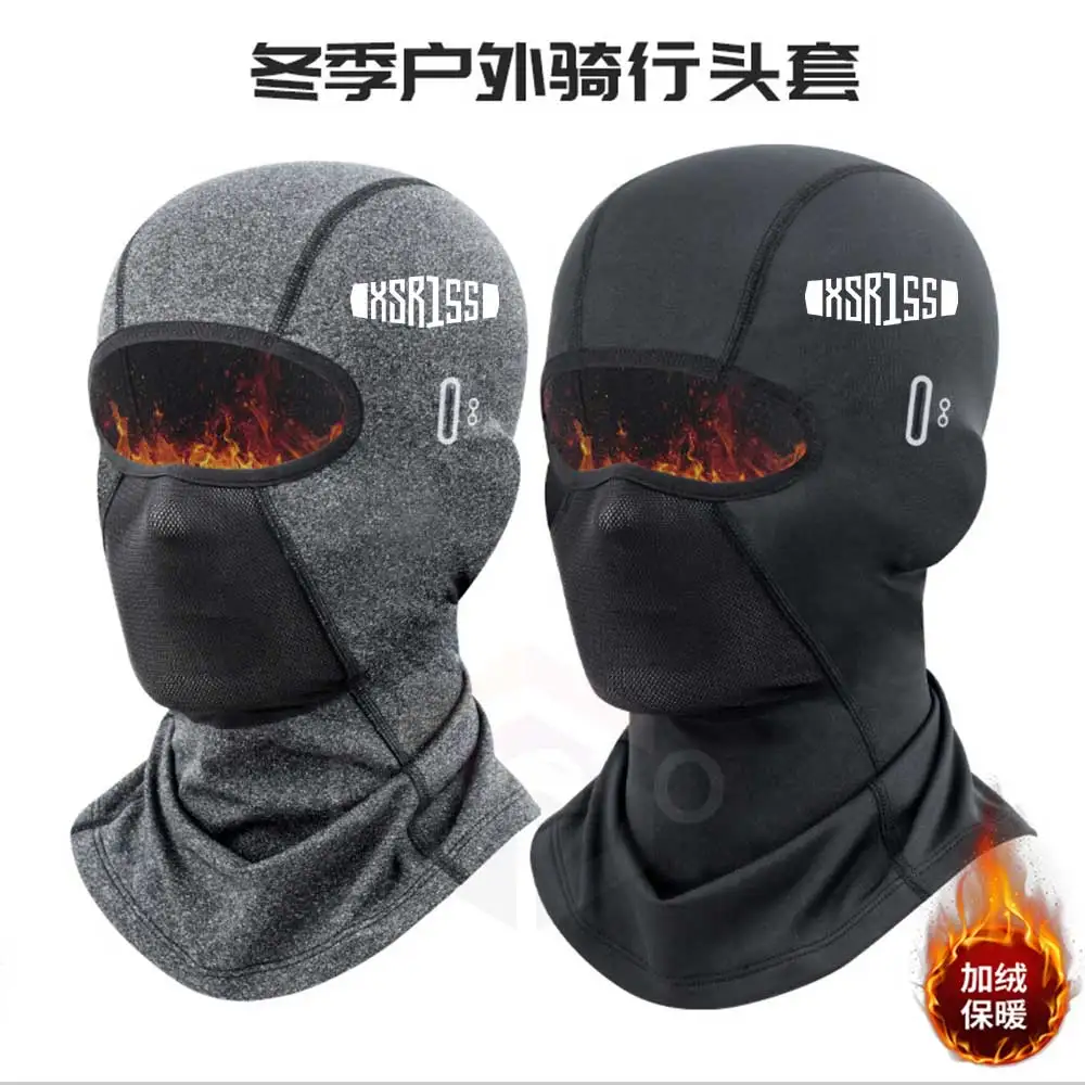 For yamaha XSR155 Winter Warm Cycling Cap for Men Bicycle Motorcycle Balaclava Windproof Sports Scarf Velvet Bike Face Cover