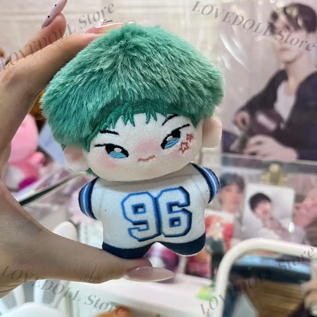 

10CM Anime Attribute Cute Boy Print Plush Cotton Doll Adorable Starfish Body Dolls Pendant Toys Cosplay Plushie Dango
