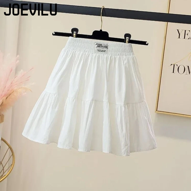 Korean Style Girls A-Line Pleated Skirt High Waist Elastic Summer New Slimming Skirt with Anti Slip Shorts Toddler Kids Skirt