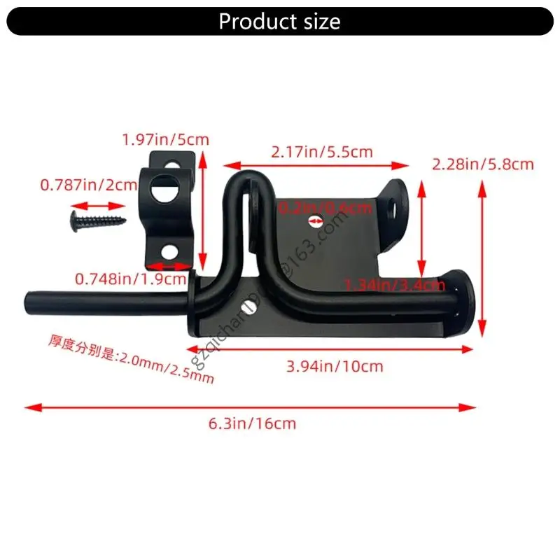 Cerradura tornillo deslizante bidireccional Global X7AB, cerradura puerta acero Simple resistente a oxidación para y