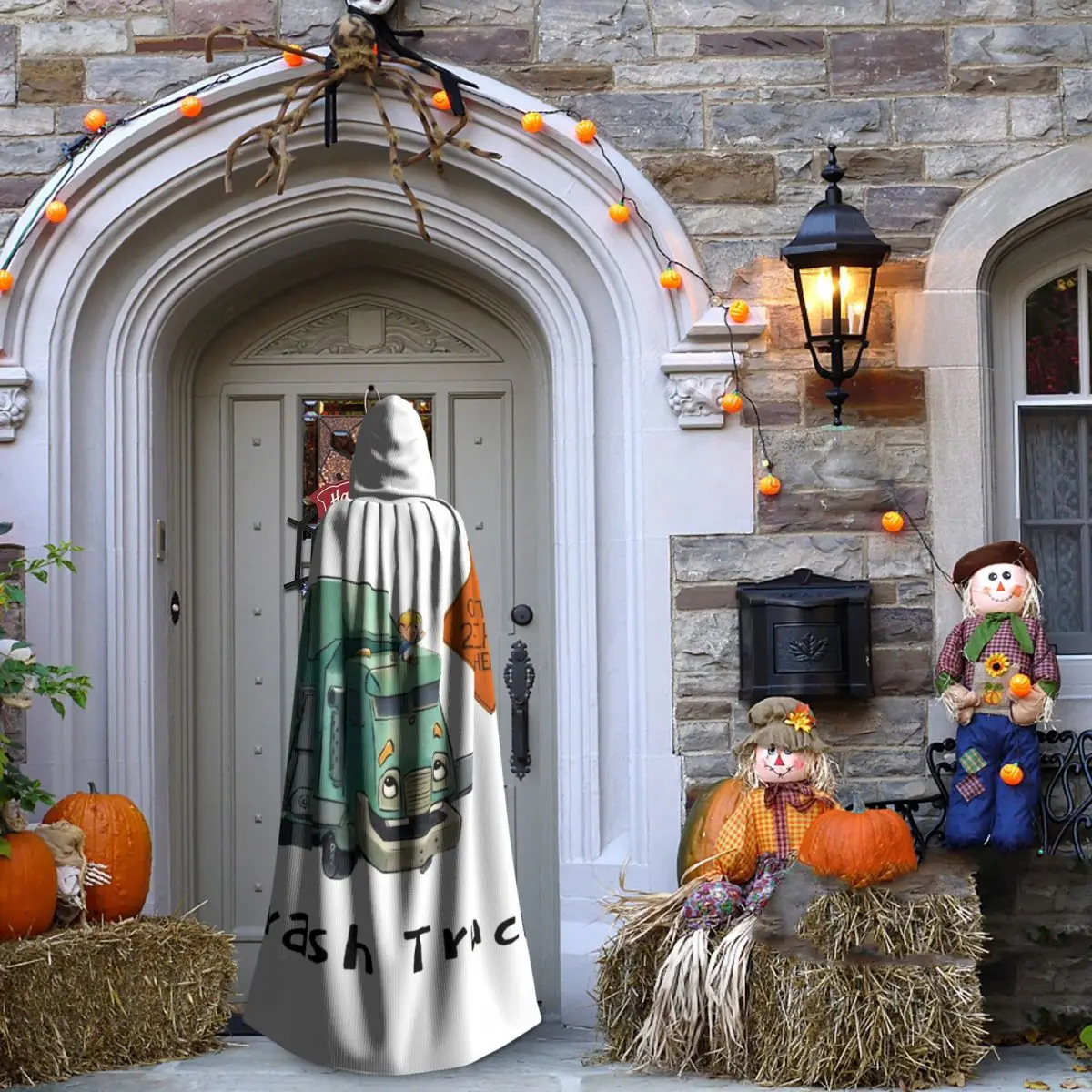 쓰레기 트럭 만화 넷플릭스 긴 후드 망토 마녀 중세 의상 코스프레 케이프 할로윈 코트 성인 유니섹스