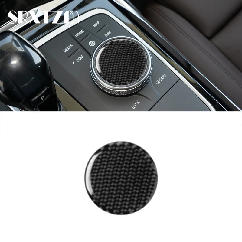 Car Interior Center Console Multimedia Buttons Decorative Cover Frame Trim For BMW G20 G28 3 Series 2019-2021 Car Accessroies