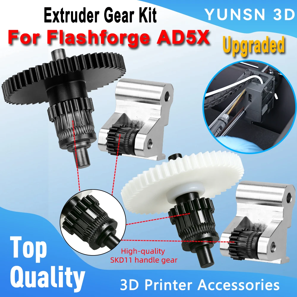 Für Flashforge AD5X Extruder-Getriebesatz Filament-Zuführungsbaugruppe Verbesserte Integrierte Getriebekomponente für AD5X Druckerzubehör – Detail 1