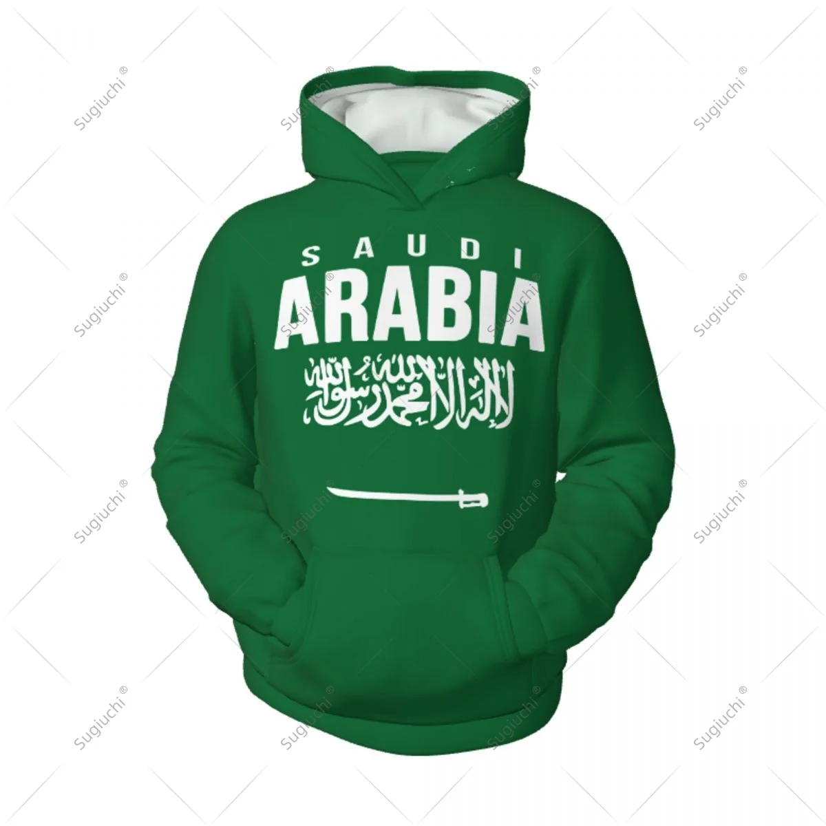 

Унисекс 3D худи с флагом Саудовской Аравии для детей, мальчиков и девочек, толстовка-пуловер из полиэстера