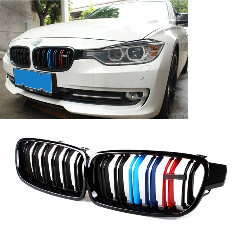 

ABS Gloss Black F30 front bumper dual grills parts auto parts For BMW 3 Series F30 F31 F35 320i 335i 2012-2016 F30 Grille