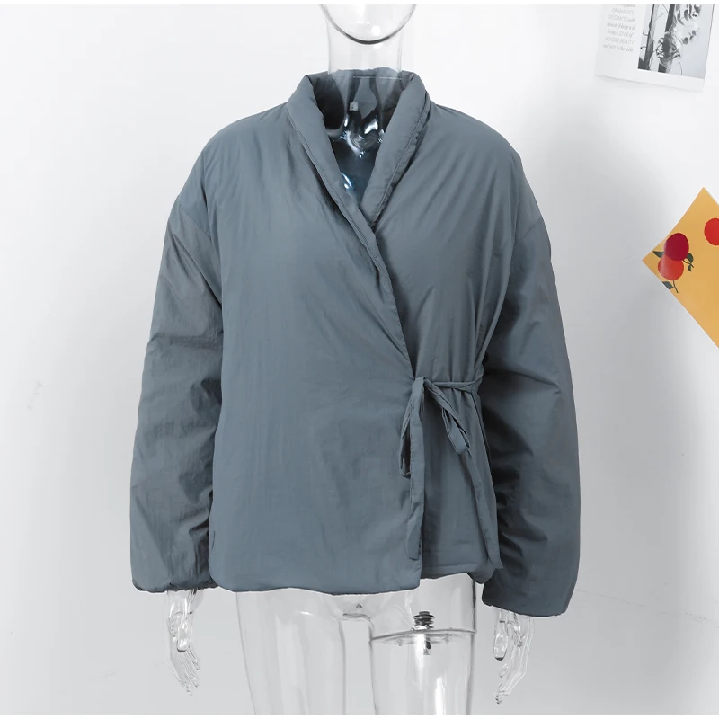 Upgraded Thick Wrap Front Tie Padded Jacket Kimono Style Collar Long Sleeve Loose Warm Daily Women Coat 2026 Winter Cotton Coats 18 Sf34abb40b56f45a196082285d01417c36