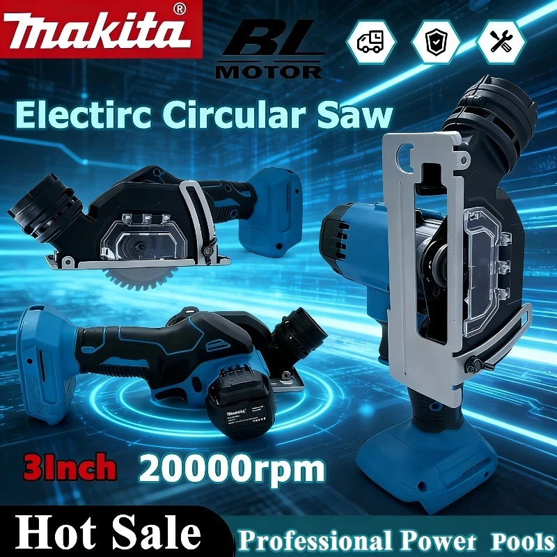 

Makita 3 Inch 19500RPM Cordless Electric Angle Grinder Cut Off Tool Tile Cutter for Wood Tile Plastic Tool For 18V Battery