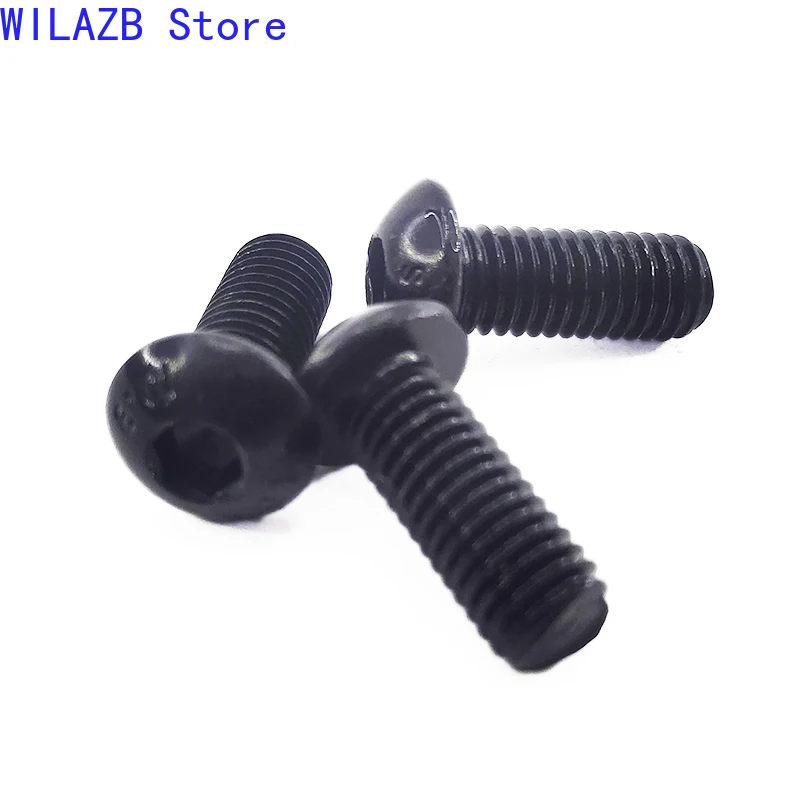 

M2 M2.5 M3 M4 M5 M6 M8 M10 M12 Black 10.9 Grade Carbon Steel ISO7380 Hexagon Hex Socket Head Button Mushroom Allen Bolt Screw