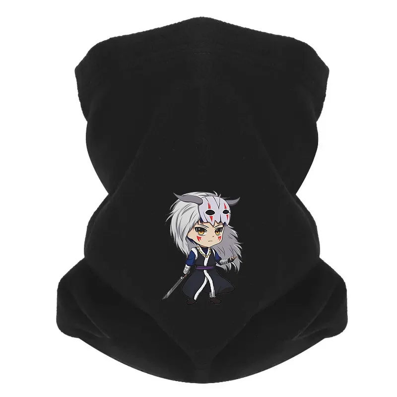Anime character with mask,sword and hair. Men Windproof Scarf Mask Neck Gaiter Hat Women cap Headgear Outdoor Keep Warm Winter M