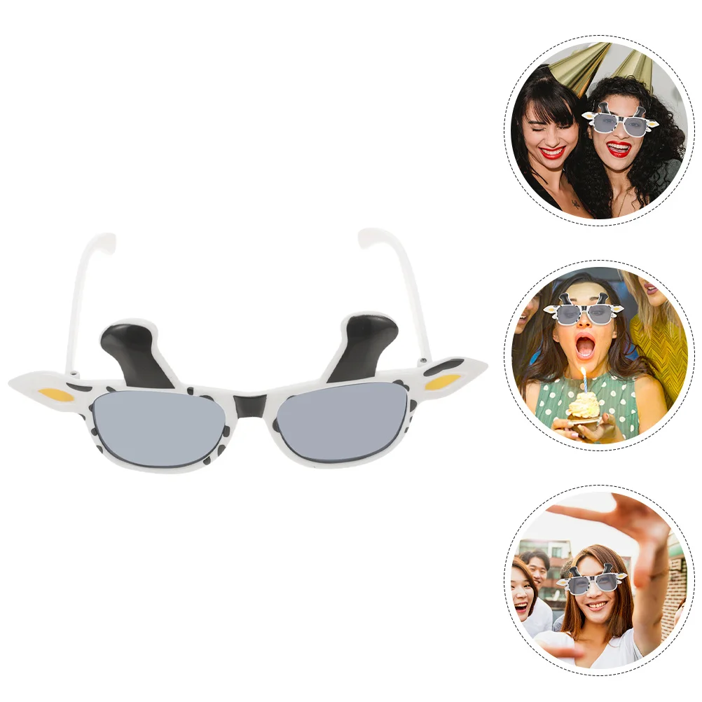 

2 шт., очки с изображением коровы, забавные очки, креативные аксессуары для косплея коровы, костюм для вечеринки, реквизит, легкие забавные очки