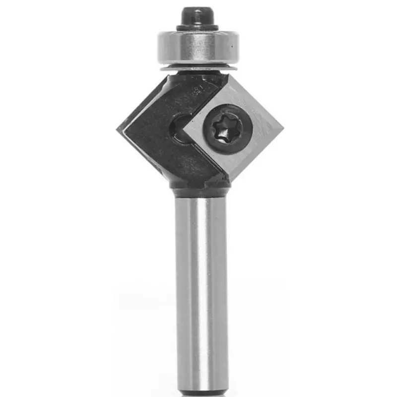 

ABGH-Woodworking Tool- 45 Degree Oblique Angle Router Bit 8Mm Shank Carving Milling Cutter Corner Rounding End Mill