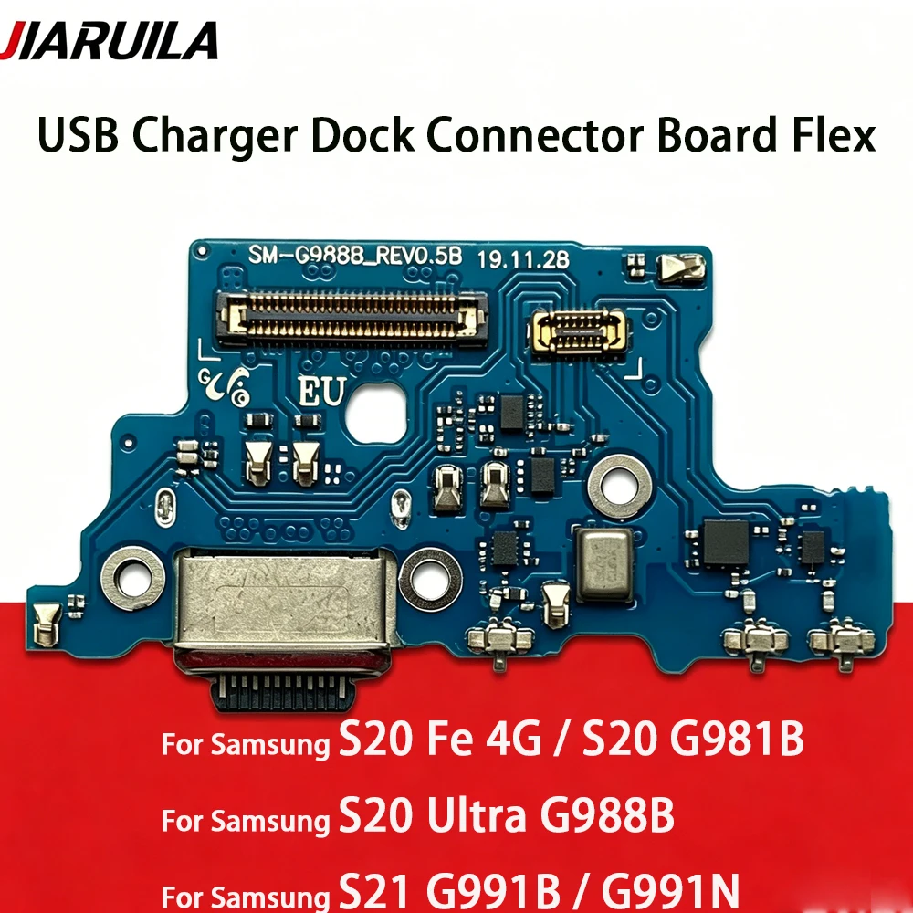 Tested For Samsung S20 Fe 4G / S20 Plus Ultra S21 G981B USB Charger Dock Connector Board Charging Port Flex Cable With Micro