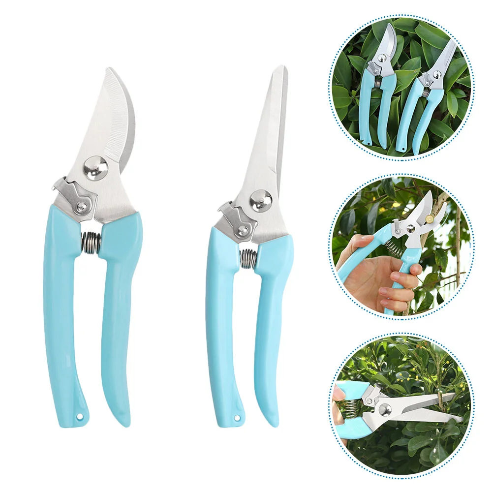 2 PCS Garden Scissors Gardening Trimming Tools Portable Pruning Major Branch Shears Abs Fruit Tree Twigs